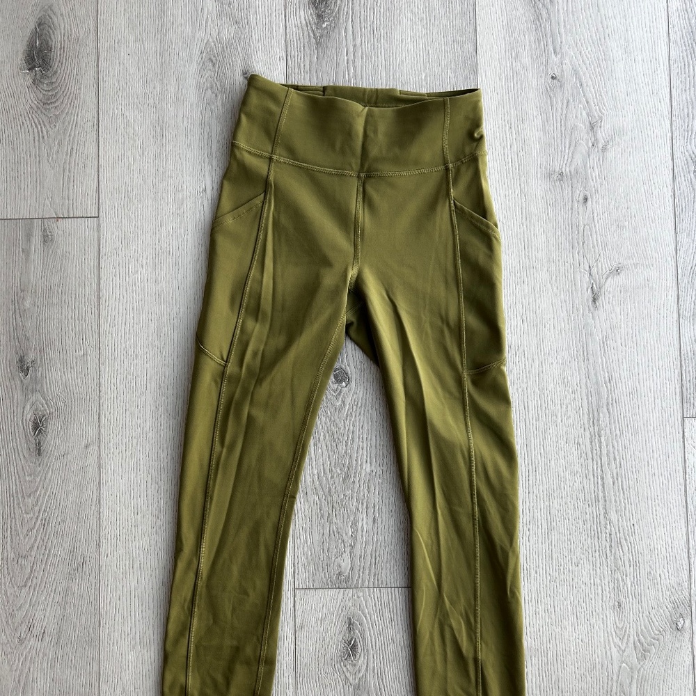 Lululemon Invigorate High Rise Legging Vista Green - Resale (Like New)
